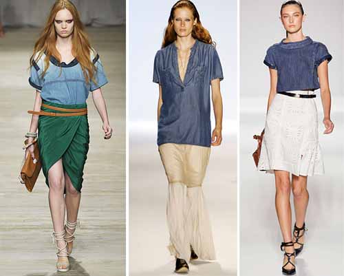 мода 2013, деним, джинсовая одежда