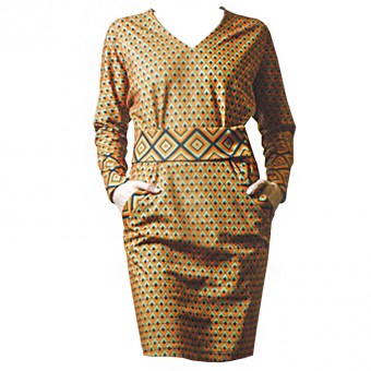 модное платье 2013 короткое платье с узорами Konstantin Miro