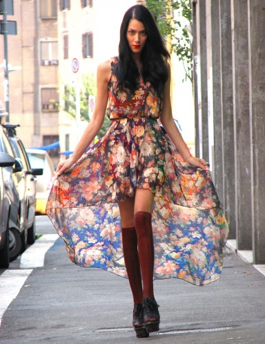 тренд, платья, цветы