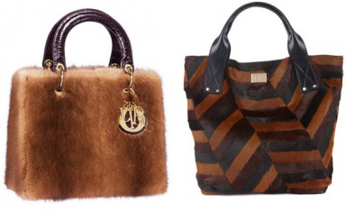 меховые сумки, мода 2015